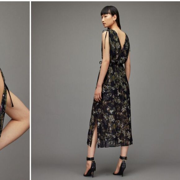 NWT All Saints Maia Viola Dress size US8 - Picture 13 of 13